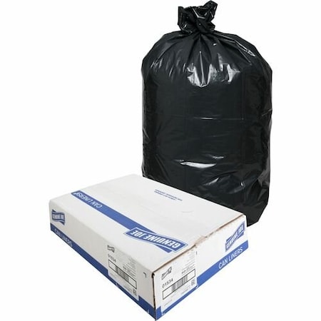 Genuine Joe Trash Bags, Heavy-Duty, 1.5 mil, 40-45 Gallon, Black GJO01534